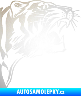 Samolepka Tygr 002 pravá odrazková reflexní bílá