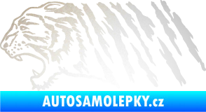 Samolepka Tygr 004 levá odrazková reflexní bílá
