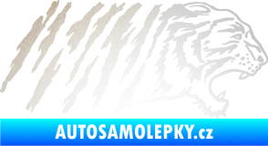 Samolepka Tygr 004 pravá odrazková reflexní bílá