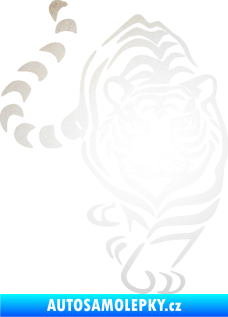 Samolepka Tygr 008 pravá odrazková reflexní bílá
