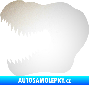 Samolepka Tyrannosaurus Rex lebka 001 levá odrazková reflexní bílá