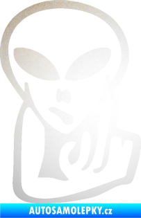 Samolepka UFO 008 pravá odrazková reflexní bílá