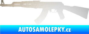Samolepka Útočná puška AK 47 levá odrazková reflexní bílá