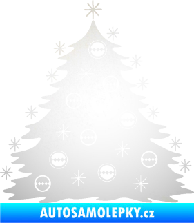 Samolepka Vánoční stromeček 001 odrazková reflexní bílá