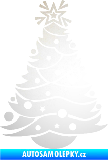 Samolepka Vánoční stromeček 002 odrazková reflexní bílá