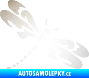 Samolepka Vážka 001 pravá odrazková reflexní bílá