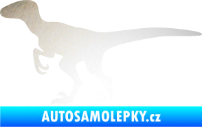 Samolepka Velociraptor 001 levá odrazková reflexní bílá