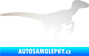 Samolepka Velociraptor 001 pravá odrazková reflexní bílá