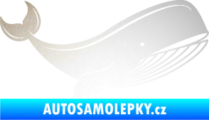 Samolepka Velryba 001 pravá odrazková reflexní bílá
