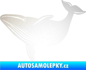 Samolepka Velryba 002 levá odrazková reflexní bílá