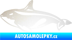 Samolepka Velryba 004 levá odrazková reflexní bílá