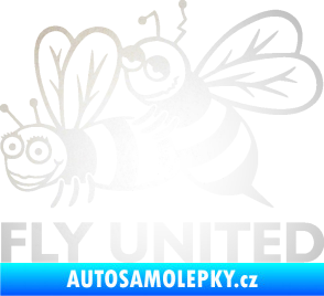 Samolepka Veselé vosy fly united levá odrazková reflexní bílá