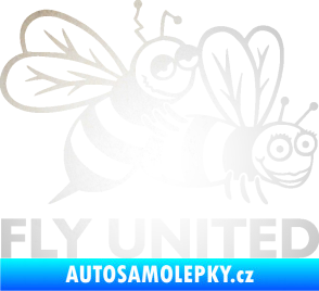 Samolepka Veselé vosy fly united pravá odrazková reflexní bílá