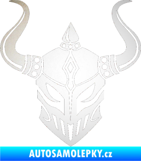 Samolepka Vikingská helma odrazková reflexní bílá