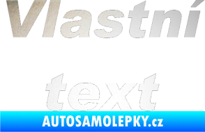 Samolepka Vlastní text - Arial Black kurzíva odrazková reflexní bílá