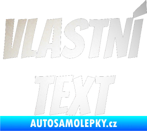 Samolepka Vlastní text - Bangers odrazková reflexní bílá