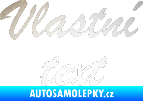 Samolepka Vlastní text - Brush Script odrazková reflexní bílá