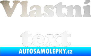 Samolepka Vlastní text - Cooper Black odrazková reflexní bílá