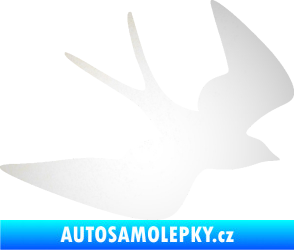 Samolepka Vlaštovka 001 pravá odrazková reflexní bílá