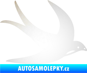 Samolepka Vlaštovka 004 pravá odrazková reflexní bílá