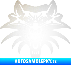 Samolepka Vlk 022 odrazková reflexní bílá