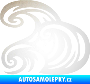 Samolepka Vlny 004 levá moře odrazková reflexní bílá