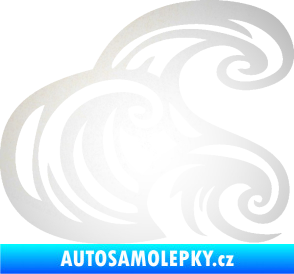 Samolepka Vlny 004 pravá moře odrazková reflexní bílá