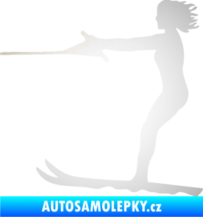 Samolepka Vodní lyže 002 levá odrazková reflexní bílá
