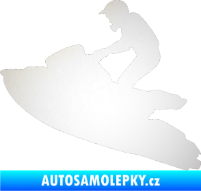 Samolepka Vodní skútr 001 levá odrazková reflexní bílá