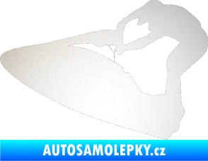 Samolepka Vodní skútr 002 levá odrazková reflexní bílá