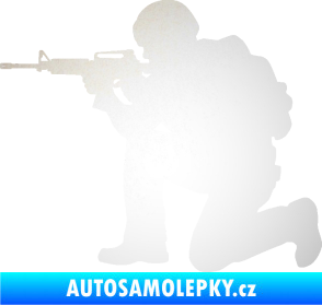 Samolepka Voják 007 levá odrazková reflexní bílá