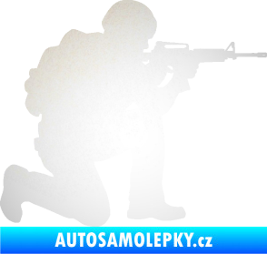 Samolepka Voják 007 pravá odrazková reflexní bílá