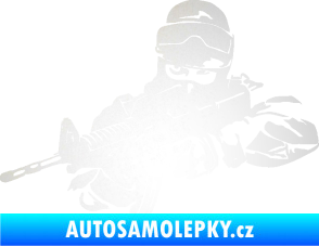 Samolepka Voják 009 levá odrazková reflexní bílá