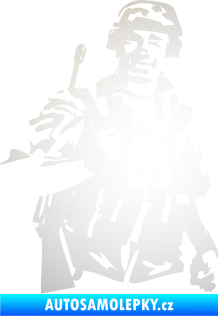 Samolepka Voják 014 pravá odrazková reflexní bílá