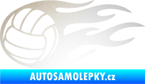 Samolepka Volejbalový míč 002 levá odrazková reflexní bílá