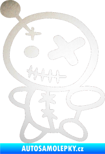 Samolepka Voodoo panenka 001 levá odrazková reflexní bílá