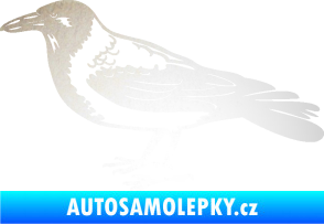 Samolepka Vrána 001 levá odrazková reflexní bílá