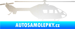 Samolepka Vrtulník 001 pravá helikoptéra odrazková reflexní bílá