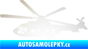 Samolepka Vrtulník 003 levá helikoptéra odrazková reflexní bílá