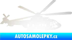 Samolepka Vrtulník 003 pravá helikoptéra odrazková reflexní bílá