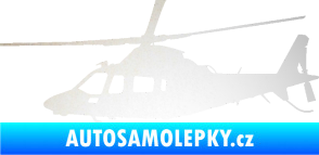 Samolepka Vrtulník 004 levá helikoptéra odrazková reflexní bílá