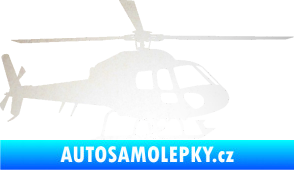 Samolepka Vrtulník 007 pravá helikoptéra odrazková reflexní bílá