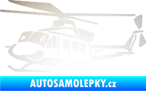 Samolepka Vrtulník 010 levá helikoptéra odrazková reflexní bílá