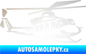 Samolepka Vrtulník 010 pravá helikoptéra odrazková reflexní bílá