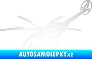 Samolepka Vrtulník 011 levá helikoptéra odrazková reflexní bílá