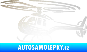 Samolepka Vrtulník 012 levá helikoptéra odrazková reflexní bílá