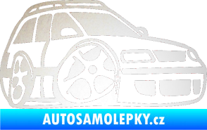 Samolepka VW Passat b6 karikatura pravá odrazková reflexní bílá