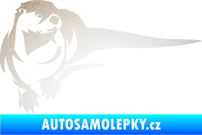 Samolepka Vydra 001 pravá odrazková reflexní bílá