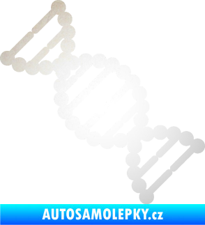 Samolepka Vzorec DNA levá odrazková reflexní bílá