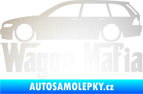 Samolepka Wagon Mafia 002 nápis s autem odrazková reflexní bílá